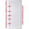 Lacn vchodov dvere plastov Soft WDS 3/3 sklo re biele 98x198 cm, prav (Obr. 2)