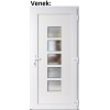 Plastov vchodov dvere Soft Lucy biele 100x210 cm, prav, otvranie VON (Obr. 1)