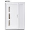 Dvojkrdlov vchodove dvere plastov Soft Julie+Panel Pln, Biela/Biela, 130x200 cm, prav (Obr. 1)