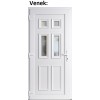 Plastov vchodov dvere Soft Becca biele 98x198 cm, av, otvranie VON (Obr. 1)