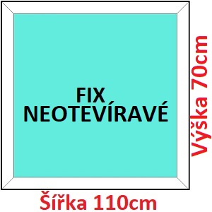 Plastov okna FIX SOFT rka 105 a 110cm Plastov okno 110x70 cm, FIX neotvrav, Soft