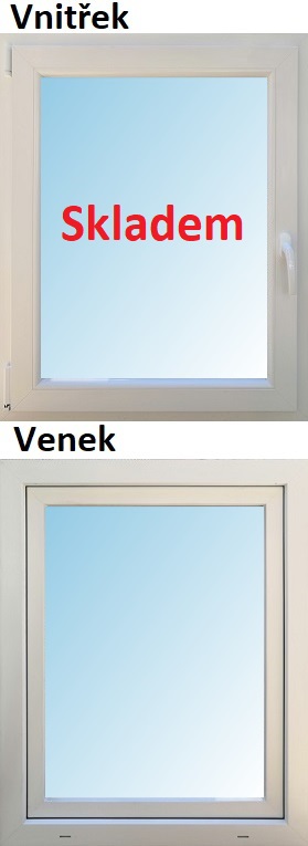 Plastov okn - skladom Soft plastov okno 60x90 cm biele, otvaracie a sklopn, Lav