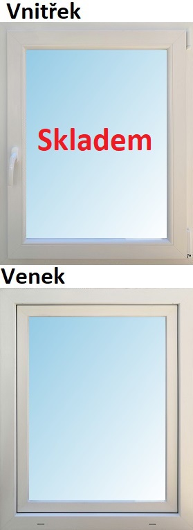 Plastov okn - skladom Soft plastov okno 60x90 cm biele, otvaracie a sklopn, Prav