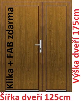 Vchodov dvere - Akce! Dvojkrdlov vchodov dvere plastov pln Soft Emily 125x175 cm - Akce!