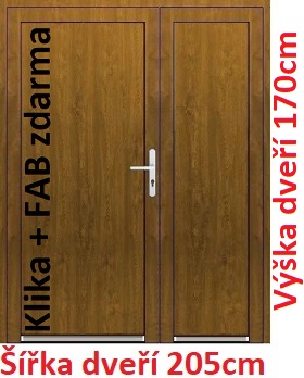 Vchodov dvere - Akce! Dvojkrdlov vchodov dvere plastov pln Soft Emily 205x170 cm - Akce!