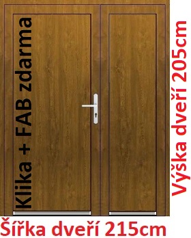 Dvojkrdlov vchodov dvere plastov pln Soft Emily 215x205 cm - Akce!