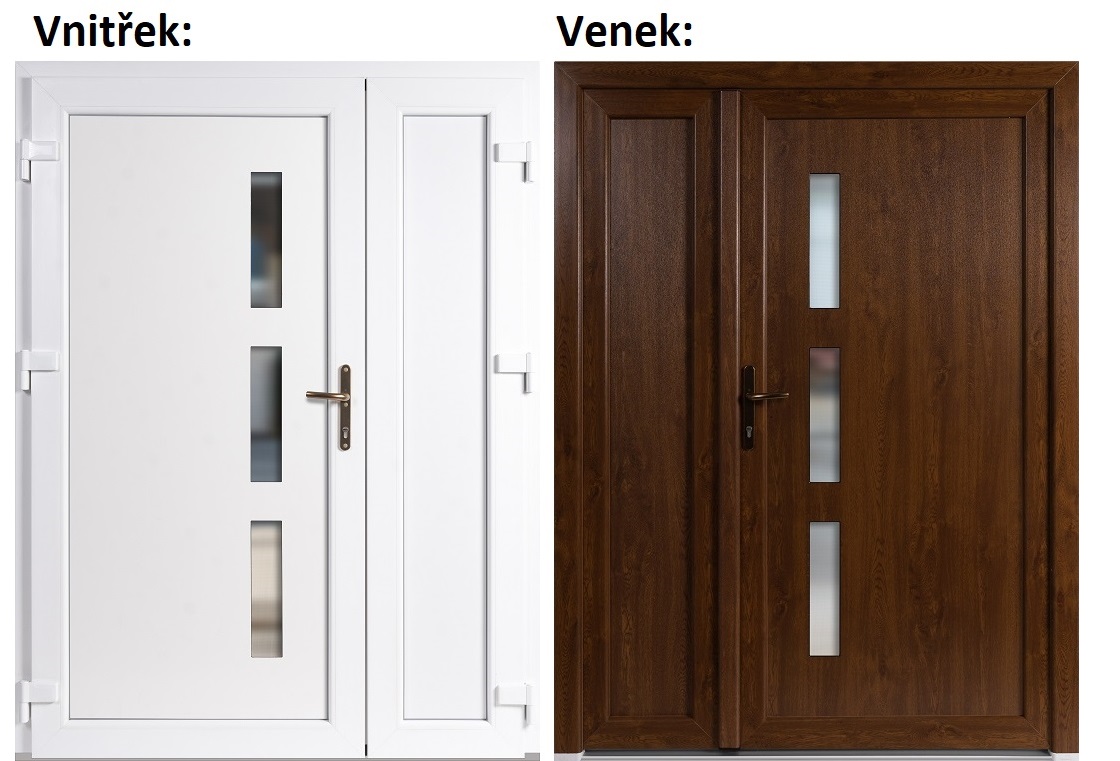 Dvojkrdlov vchodove dvere plastov Soft Venus+Panel Pln, Zlat dub/Biela, 130x200 cm, av
Kliknutm zobrazte detail obrzku.
