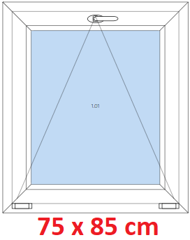 Plastov okn - na mieru Plastov okno 75x85 cm, sklopn, Soft